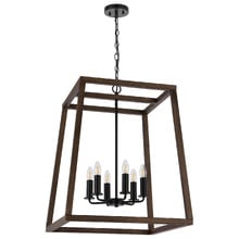 Urban 6 Light Iron Pendant